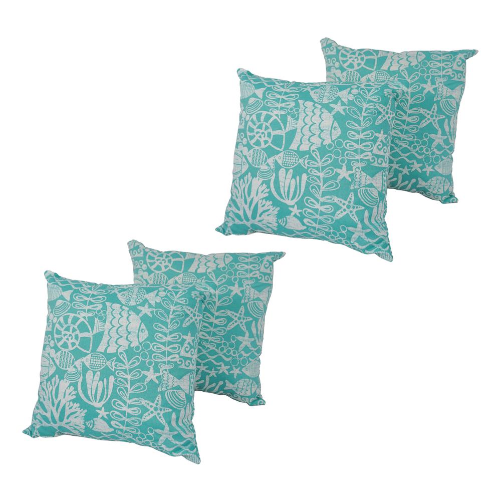 Spun Polyester 17-inch Outdoor Throw Pillows (Set of 4)  CO-JO16-10-S4. Picture 1