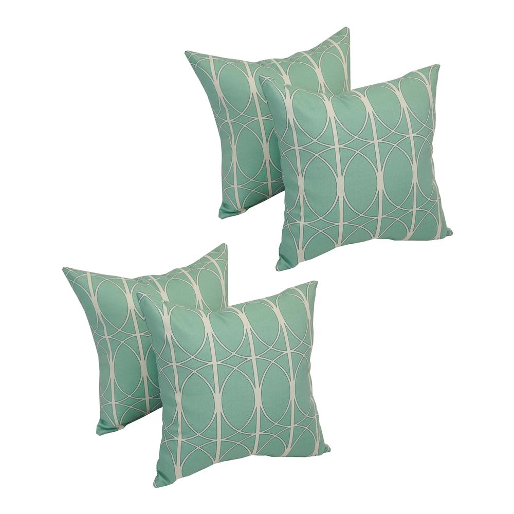 Spun Polyester 17-inch Outdoor Throw Pillows (Set of 4)  CO-JO16-17-S4. Picture 1