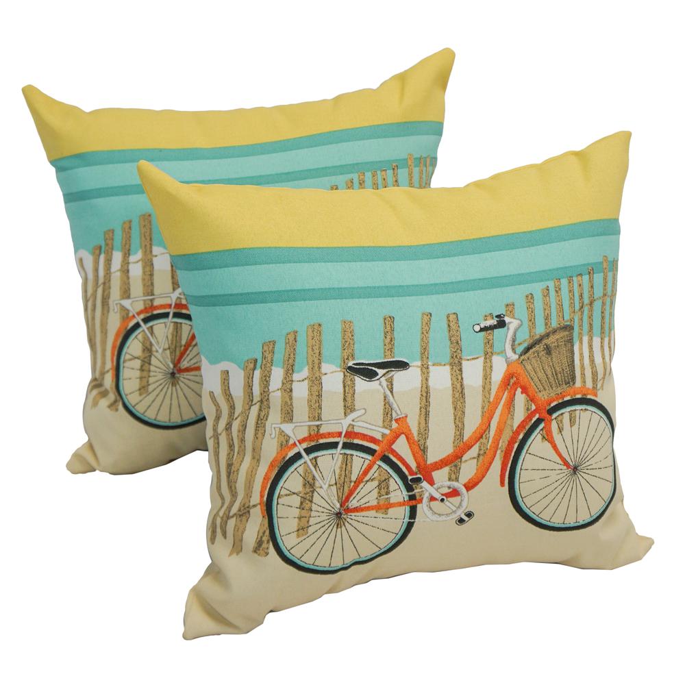 Blazing Needles 17-inch Outdoor Spun Polyester Throw Pillows (Set of 2). The main picture.