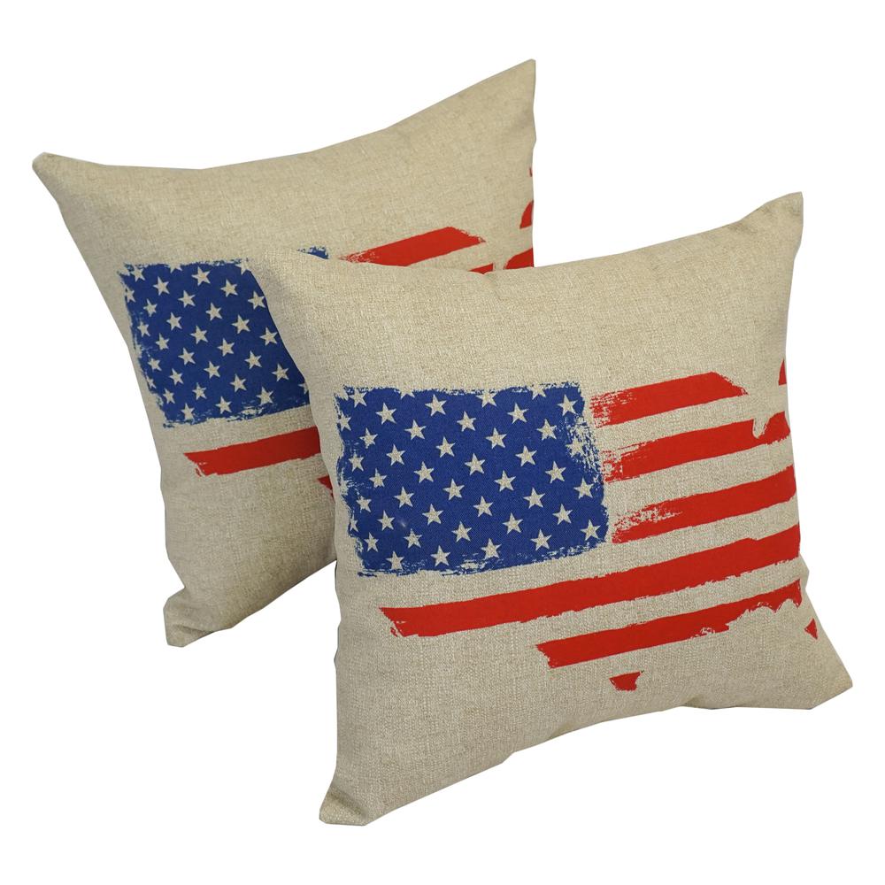 Blazing Needles 17-inch Outdoor Spun Polyester Throw Pillows (Set of 2). The main picture.