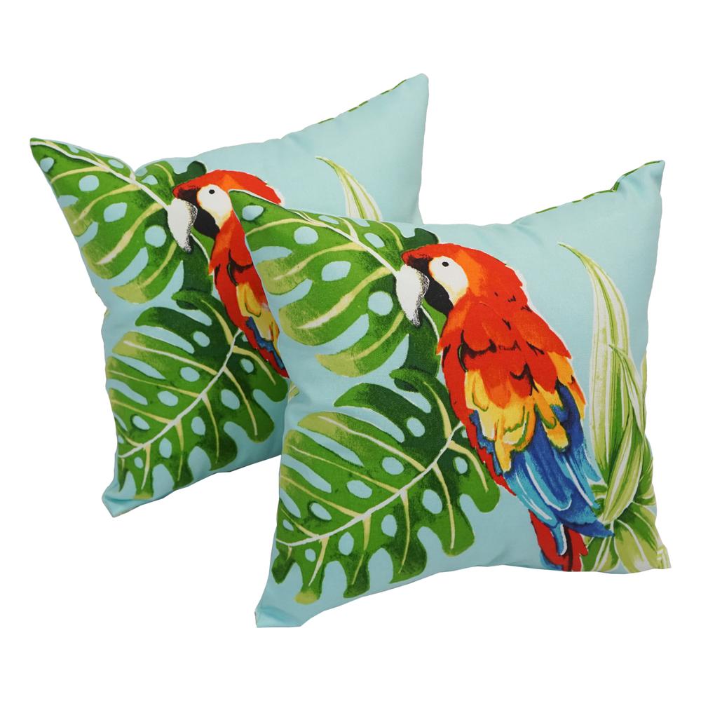 Spun Polyester 17-inch Outdoor Throw Pillows (Set of 2). Picture 1