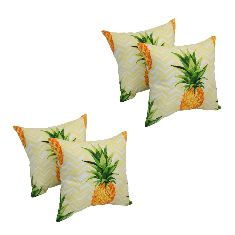 Spun Polyester 17-inch Outdoor Throw Pillows (Set of 4)  CO-JO17-06-S4. Picture 1