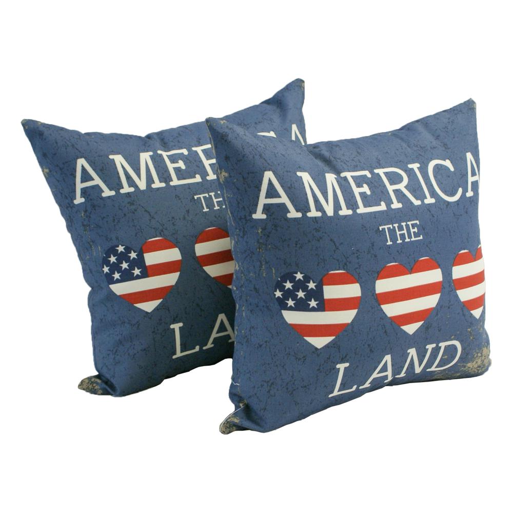 Spun Polyester 17-inch Outdoor Throw Pillows (Set of 2) CO-JO18-06-S2. Picture 1