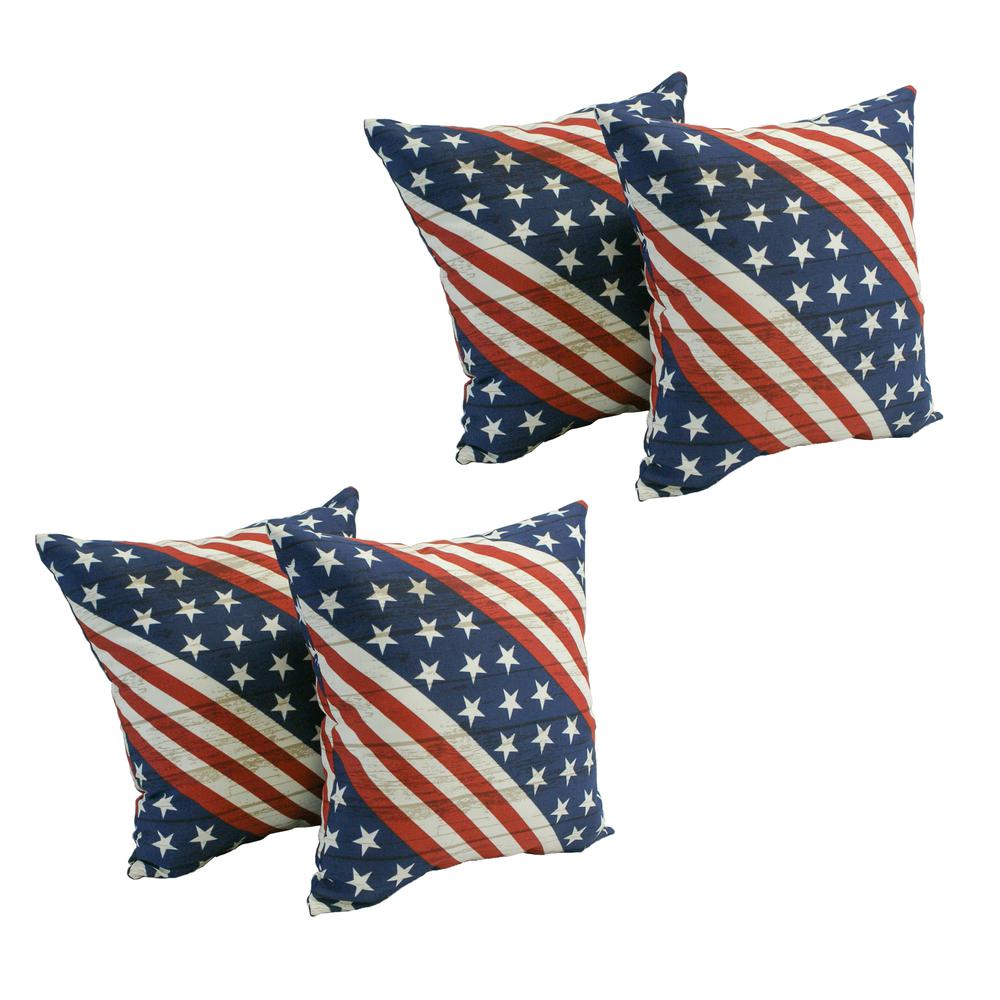 Spun Polyester 17-inch Outdoor Throw Pillows (Set of 4)  CO-JO18-07-S4. Picture 1