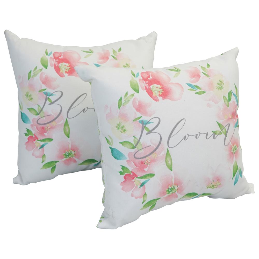 Spun Polyester 17-inch Double-sided Outdoor Throw Pillows (Set of 2) CO-JO18-DS-03-S2. Picture 3