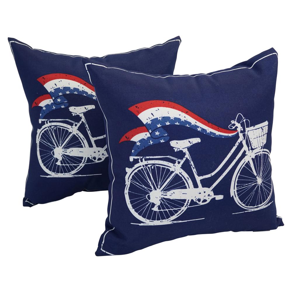 Spun Polyester 17-inch Double-sided Outdoor Throw Pillows (Set of 2) CO-JO18-DS-05-S2. Picture 3