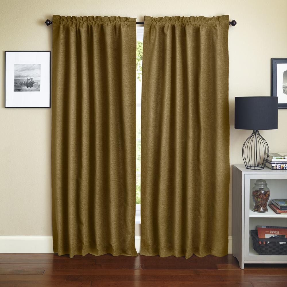 Blazing Needles 108-inch by 52-inch Patterned Jacquard Chenille Curtain Panels (Set of 2). The main picture.