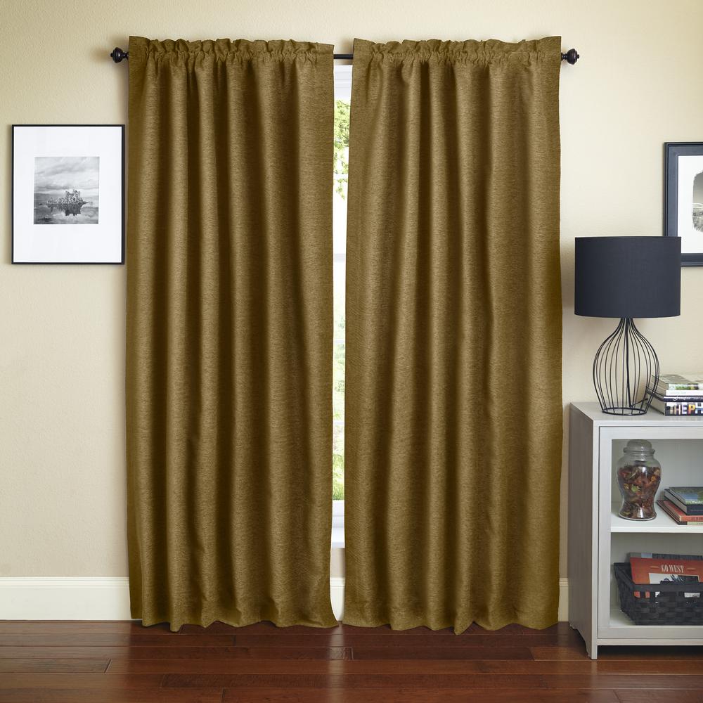 Blazing Needles 108-inch by 52-inch Patterned Jacquard Chenille Curtain Panels (Set of 2). Picture 2