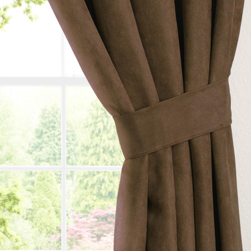 Blazing Needles 108-inch by 52-inch Microsuede Blackout Curtain Panels (Set of 2). Picture 1