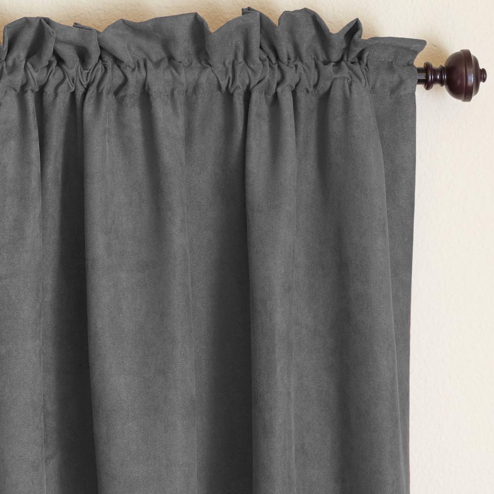Blazing Needles 108-inch by 52-inch Microsuede Blackout Curtain Panels (Set of 2). Picture 3