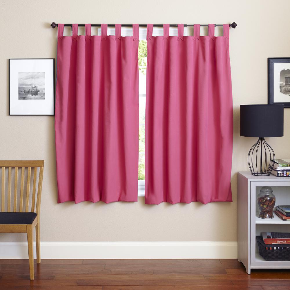Blazing Needles 63-inch by 52-inch Twill Insulated Blackout Two-Tone Reversible Curtain Panels (Set of 2). Picture 4