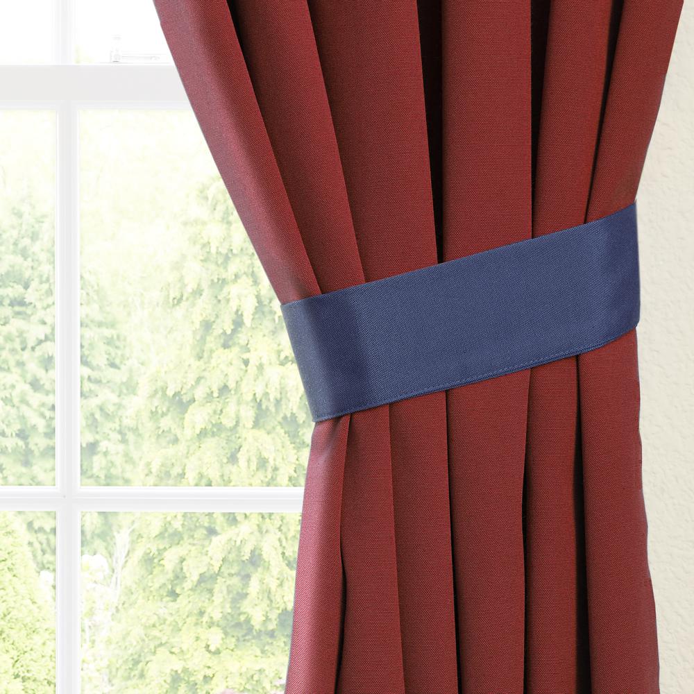 Blazing Needles 63-inch by 52-inch Twill Insulated Blackout Two-Tone Reversible Curtain Panels (Set of 2). Picture 1