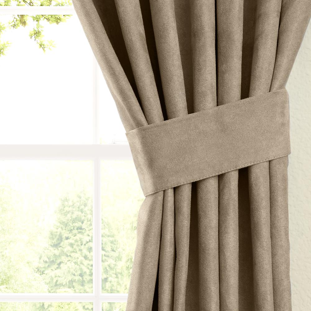 Blazing Needles 63-inch by 52-inch Microsuede Blackout Curtain Panels (Set of 2). Picture 2