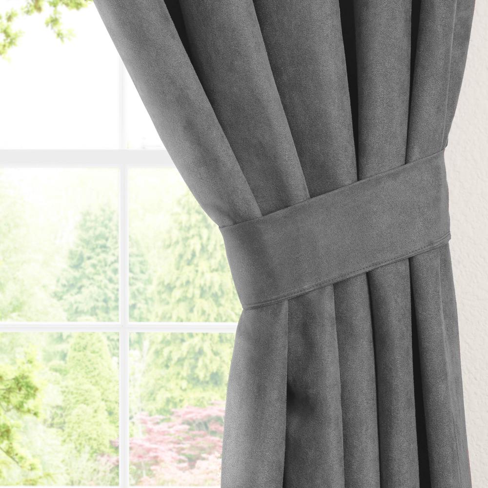 Blazing Needles 84-inch by 52-inch Microsuede Blackout Curtain Panels (Set of 2). The main picture.