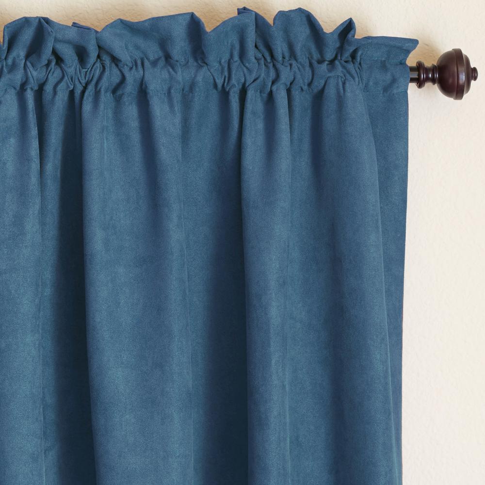Blazing Needles 84-inch by 52-inch Microsuede Blackout Curtain Panels (Set of 2). Picture 3