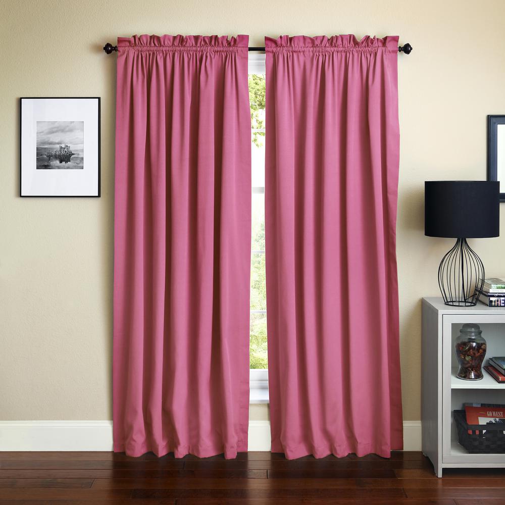Blazing Needles 84-inch by 52-inch Twill Curtain Panels (Set of 2). Picture 1