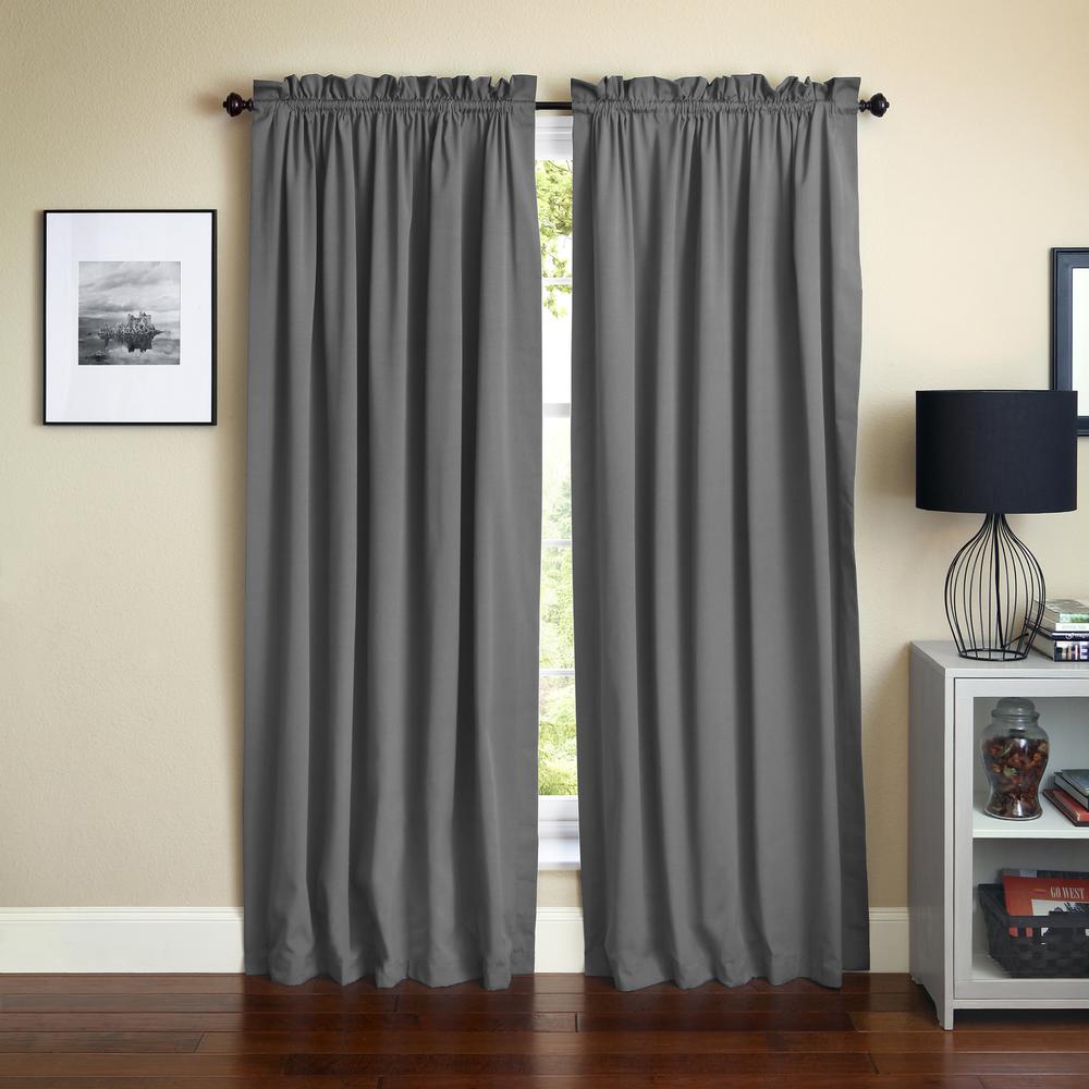 Blazing Needles 84-inch by 52-inch Twill Curtain Panels (Set of 2). The main picture.