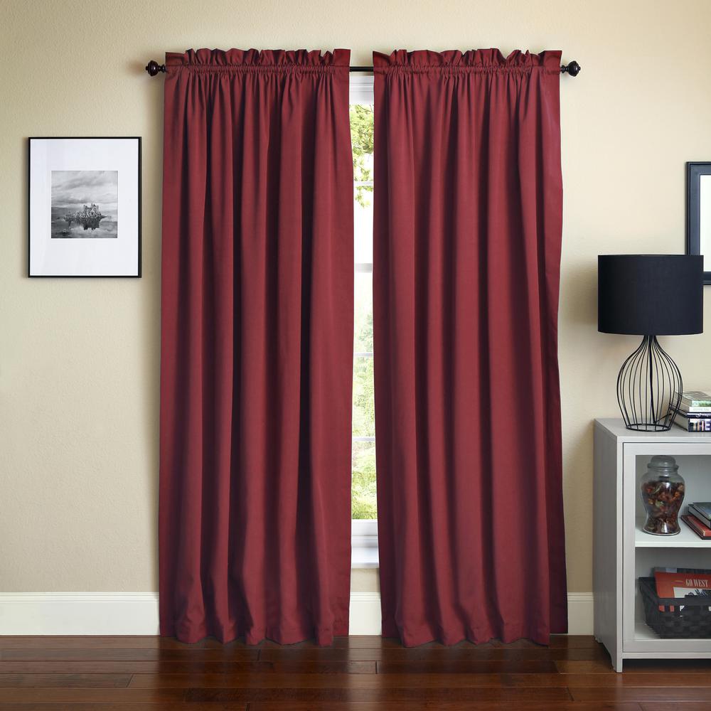 Blazing Needles 84-inch by 52-inch Twill Curtain Panels (Set of 2). Picture 1