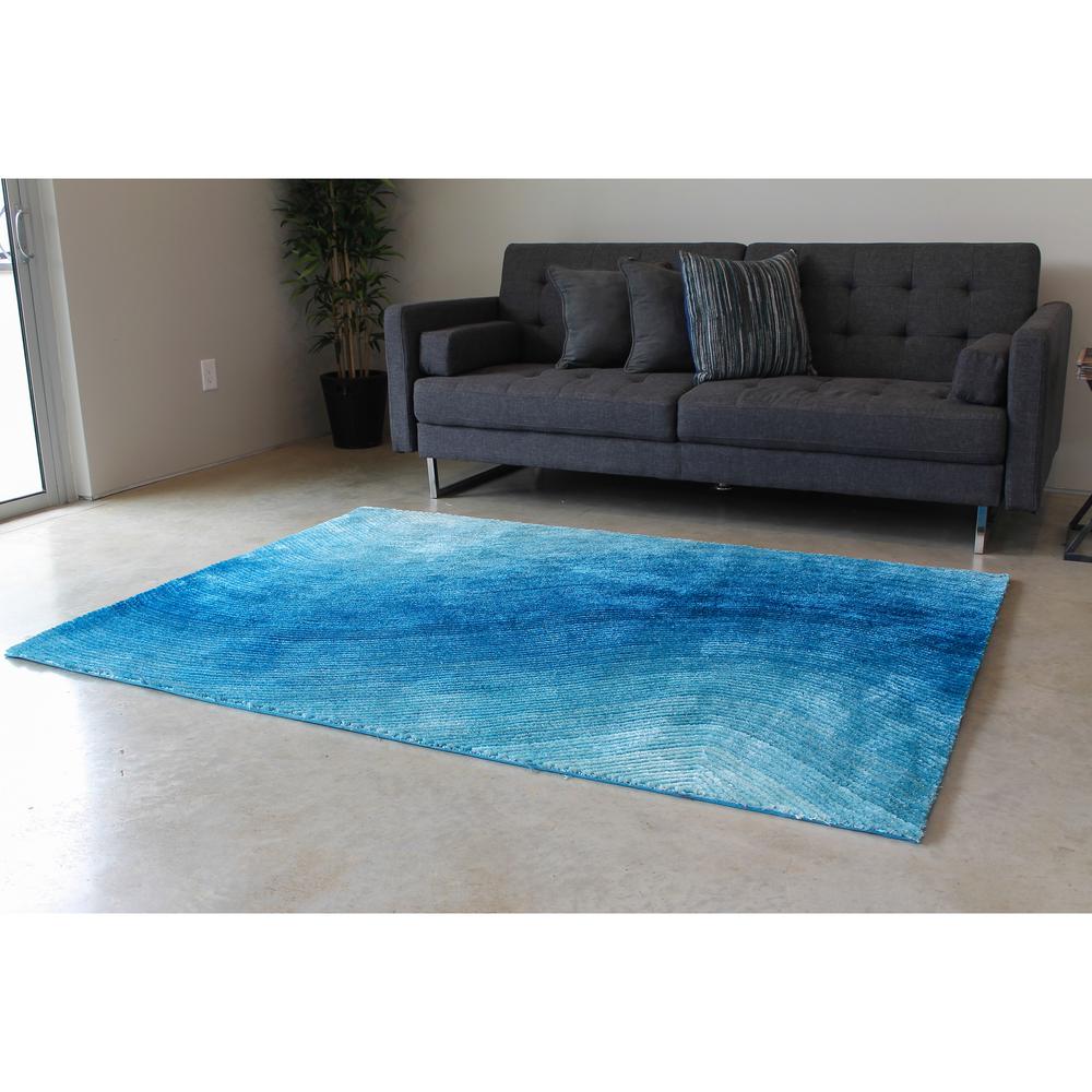 Blazing Needles 5-foot by 7-foot Vibrating Light Gradated Shag Rug. Picture 1