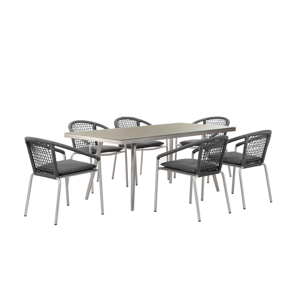 Chelsea 7 Piece Dining Set Slate. Picture 1