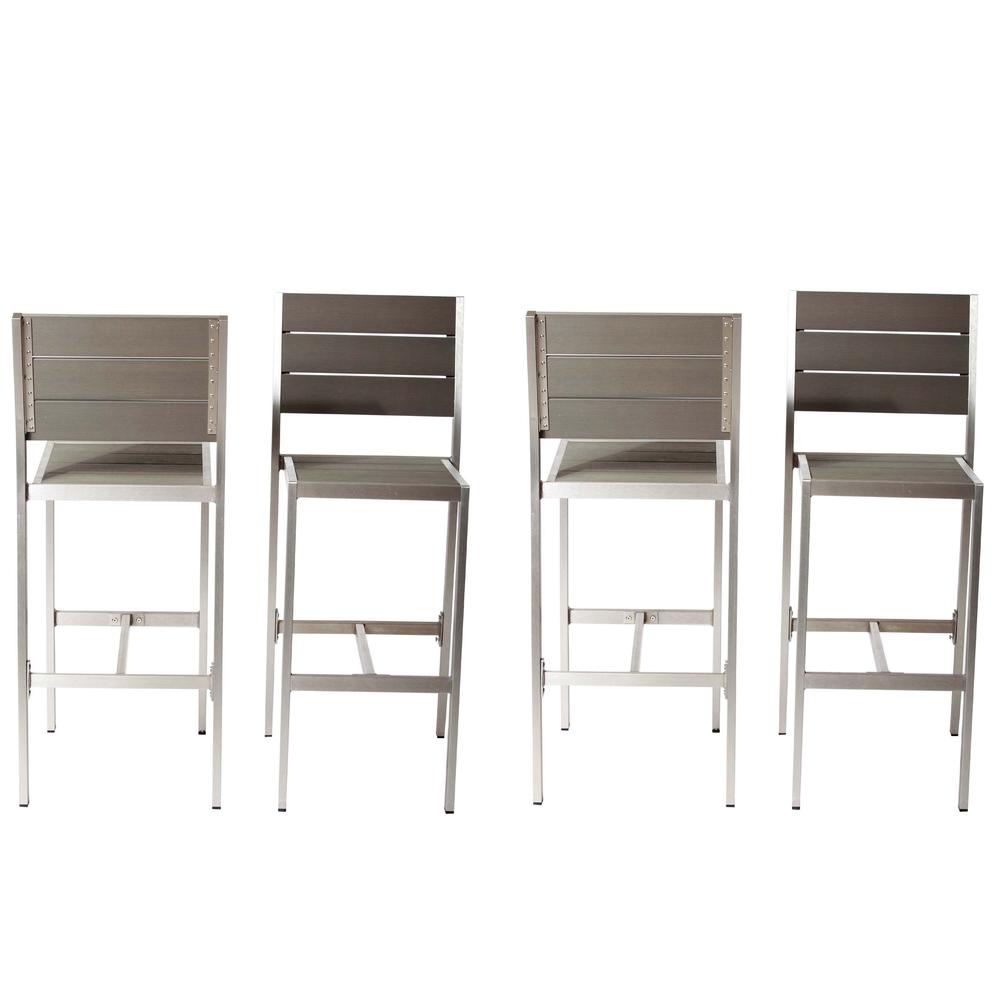 Set Of 4  Betty Bar Stools, Grey. Picture 1