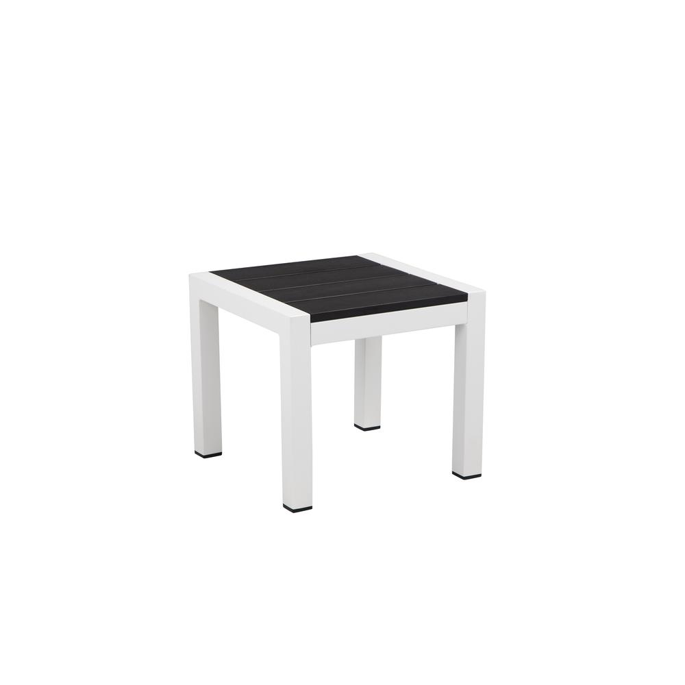 Joseph Side Table, White & Black. Picture 1