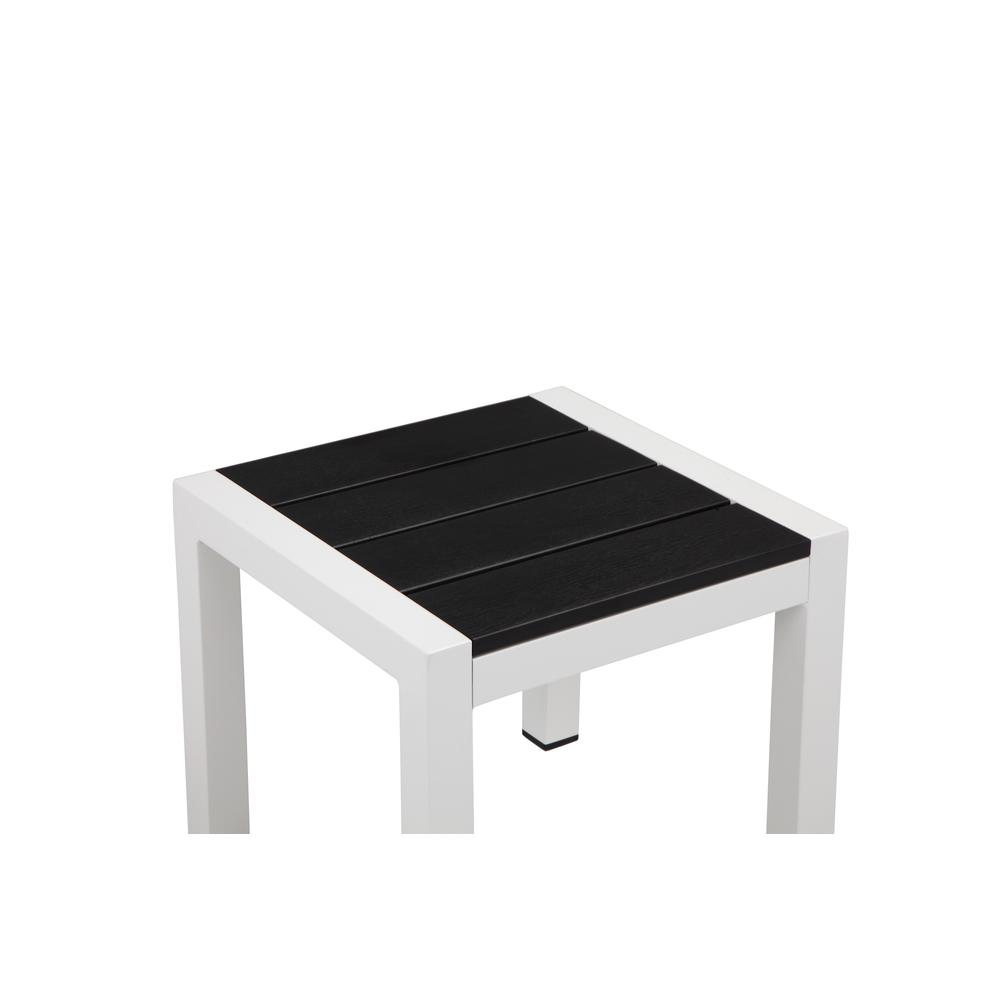 Joseph Side Table, White & Black. Picture 3