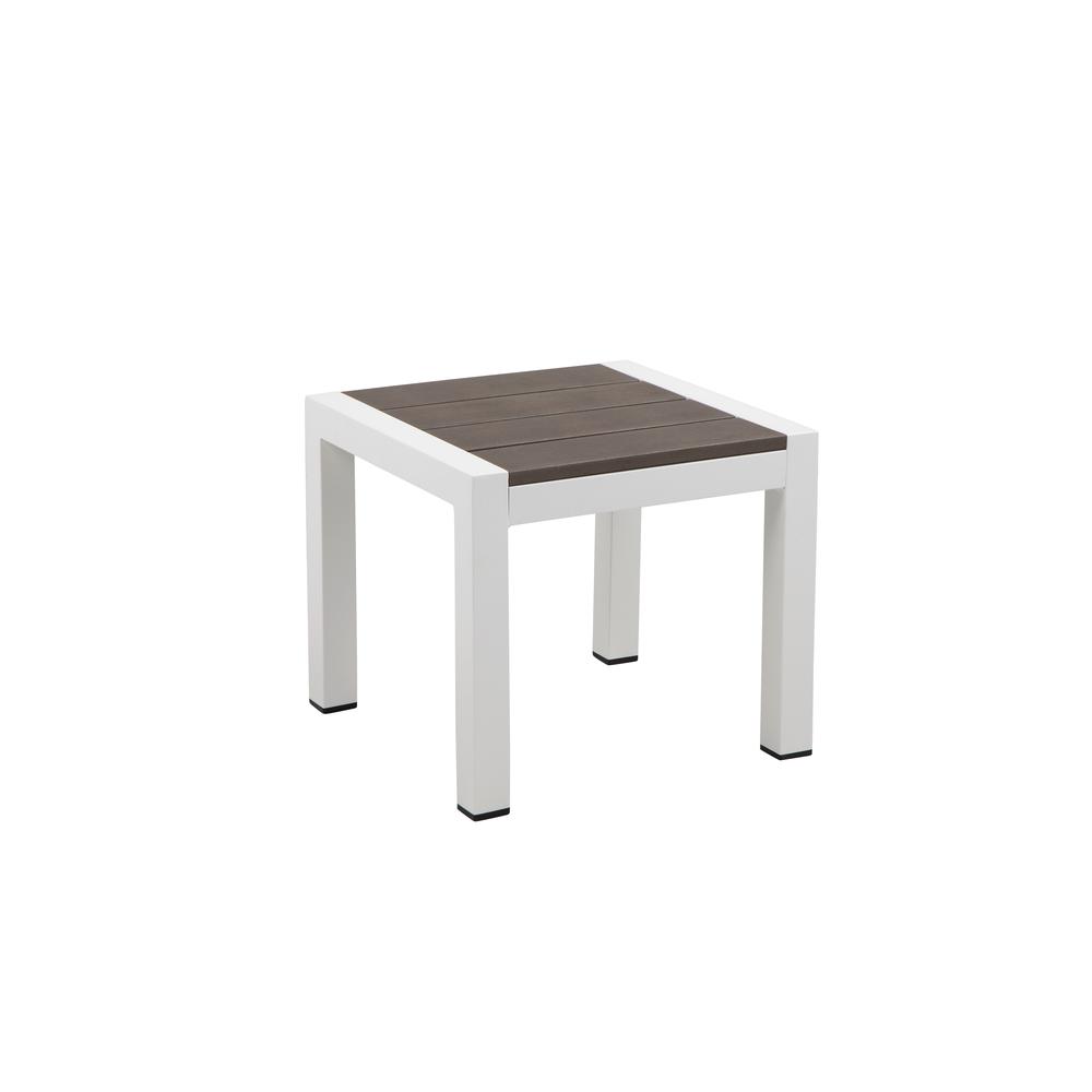 Joseph Side Table, White & Grey. Picture 1