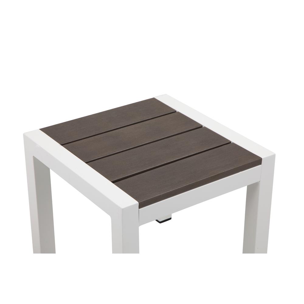 Joseph Side Table, White & Grey. Picture 2