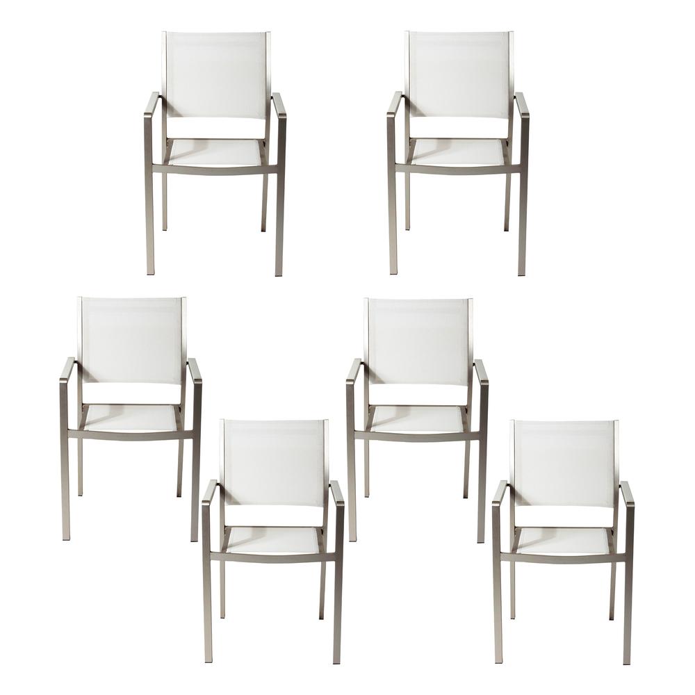 David Dining Chairs, Brushed White. Picture 1
