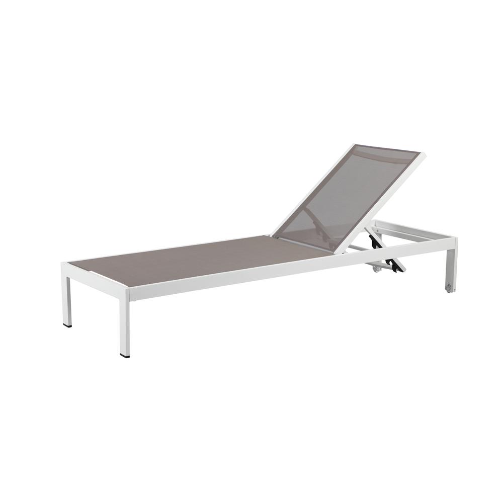 Sally Lounger, White & Grey. Picture 1
