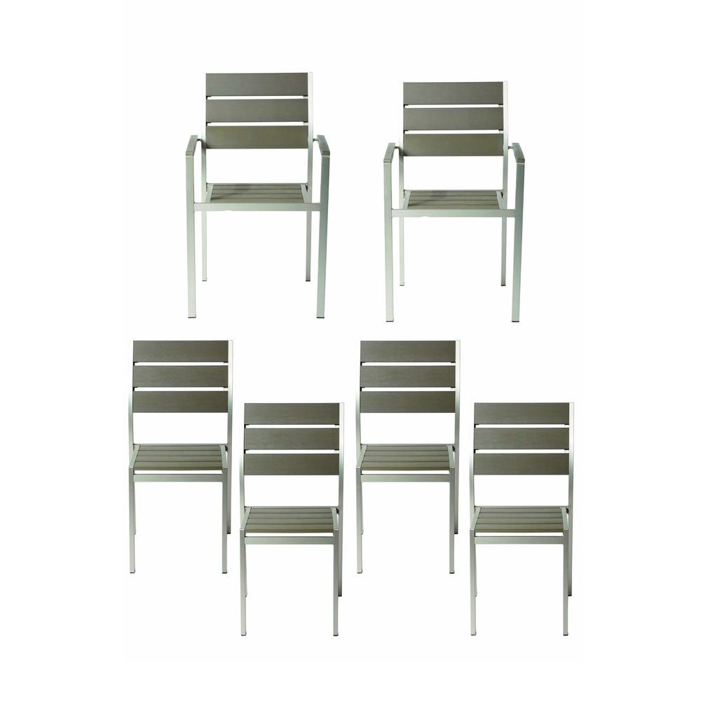Set Of 6 Roy Dining Chair, Grey. Picture 1