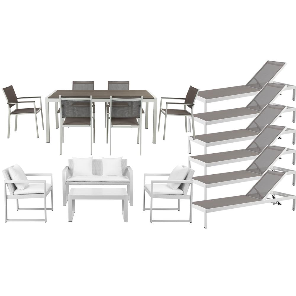 Chester 17 Piece Set White/Grey. Picture 1