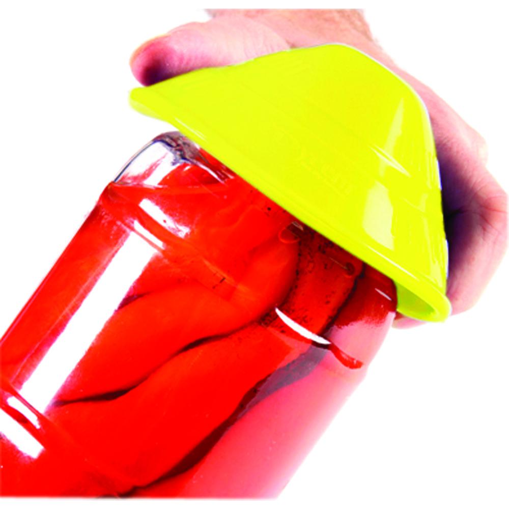 Dycem® non-slip cone-shaped jar opener, 4-1/2" diameter, yellow. The main picture.