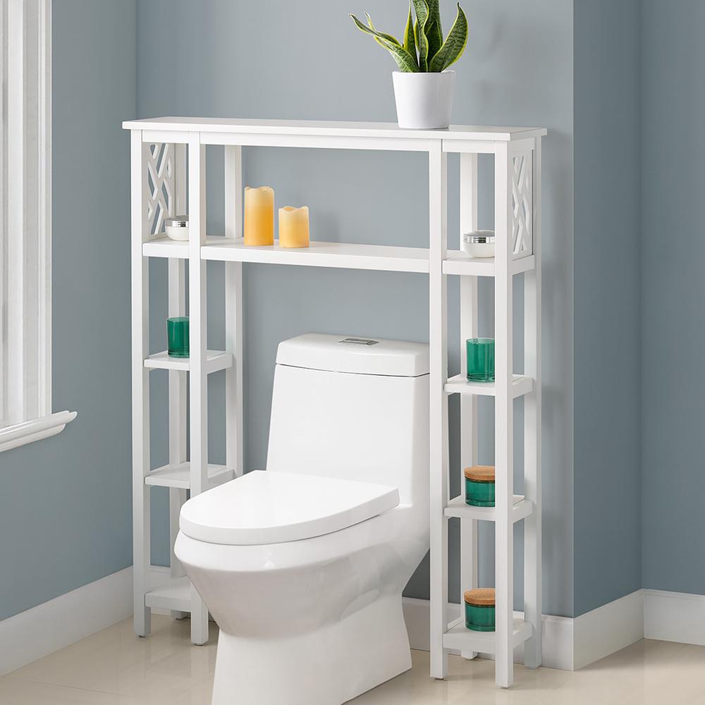 Coventry 39"W x 48"H Bathroom Over Toilet Open Shelving Unit with Left and Right Side Shelves. Picture 2