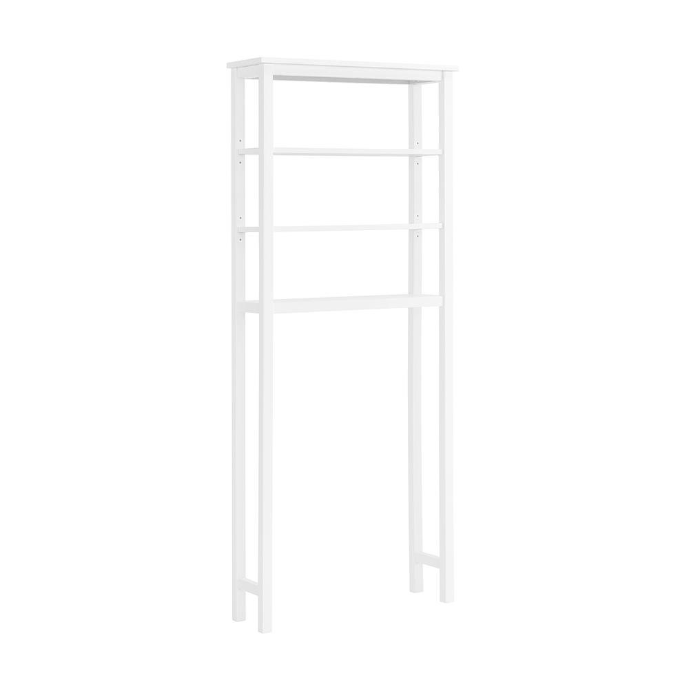 Dover Over Toilet Organizer with Open Shelving, Bathroom Shelf with 2 Towel Rods. Picture 6