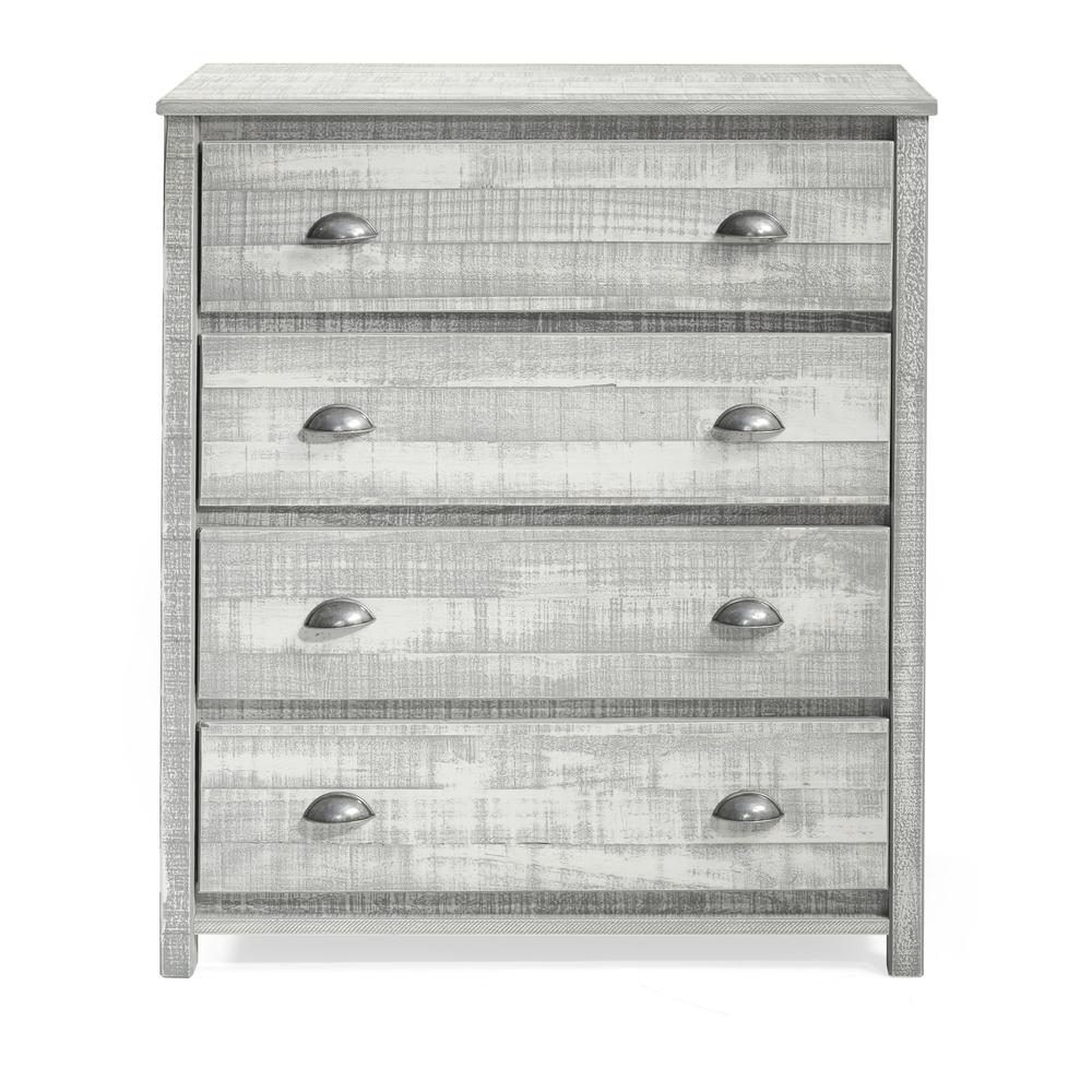 Rustic 4-Drawer Chest, Rustic Gray. Picture 6
