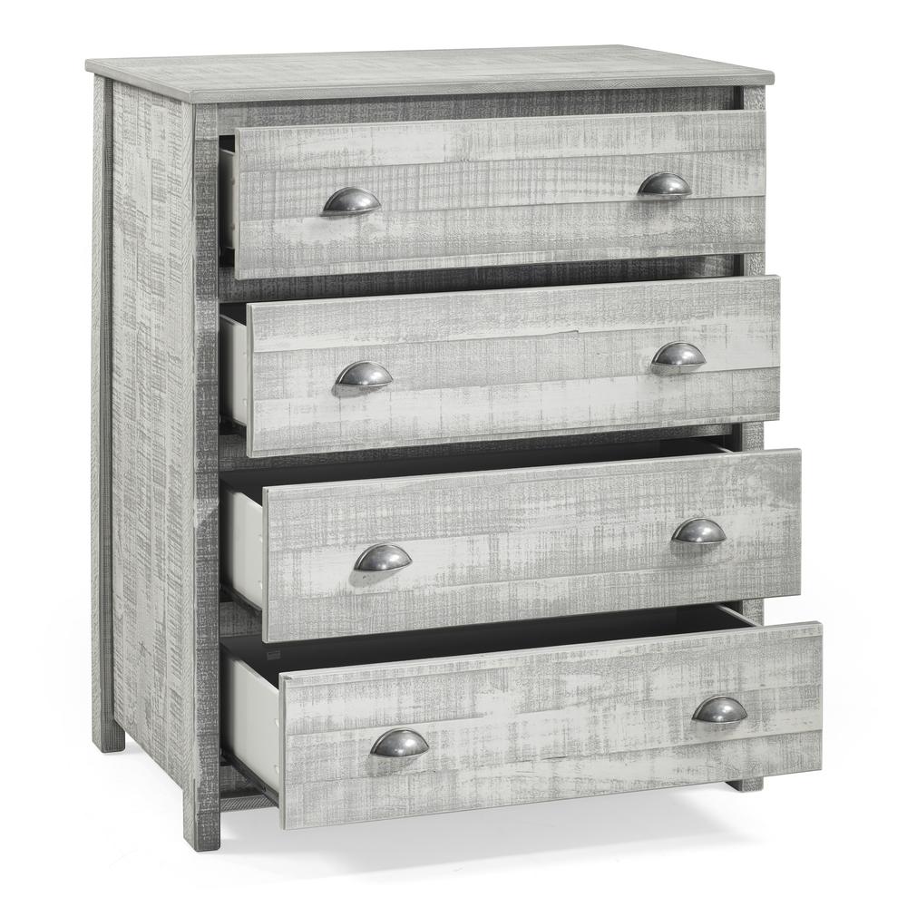 Rustic 4-Drawer Chest, Rustic Gray. Picture 8