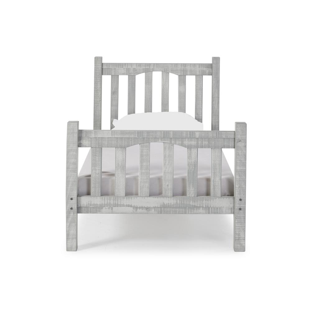 Rustic Mission Twin Bed, Rustic Gray. Picture 7