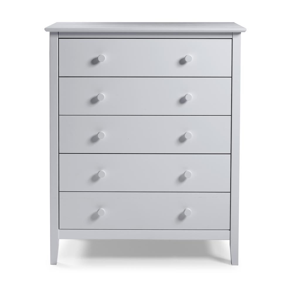 Simplicity 5-Drawer Chest, Dove Gray. Picture 10