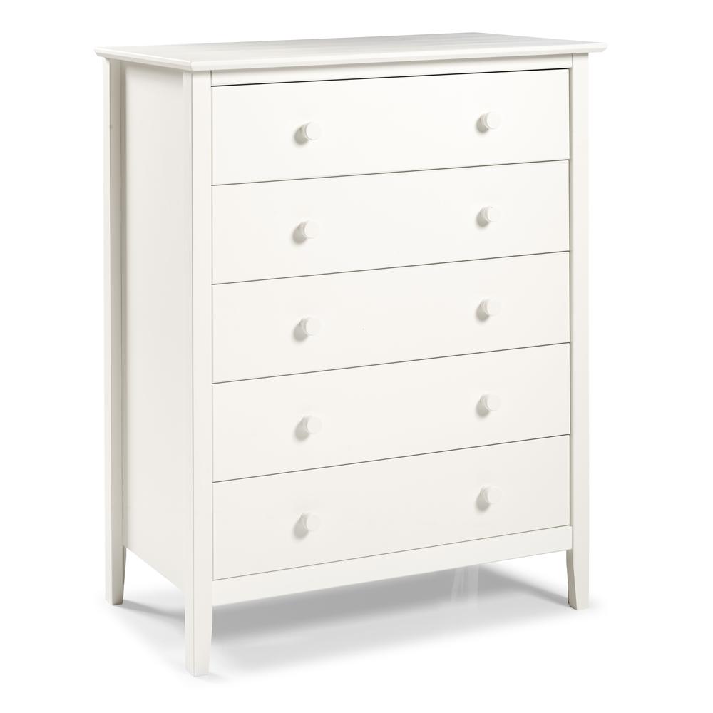Simplicity 5-Drawer Chest, White. Picture 8