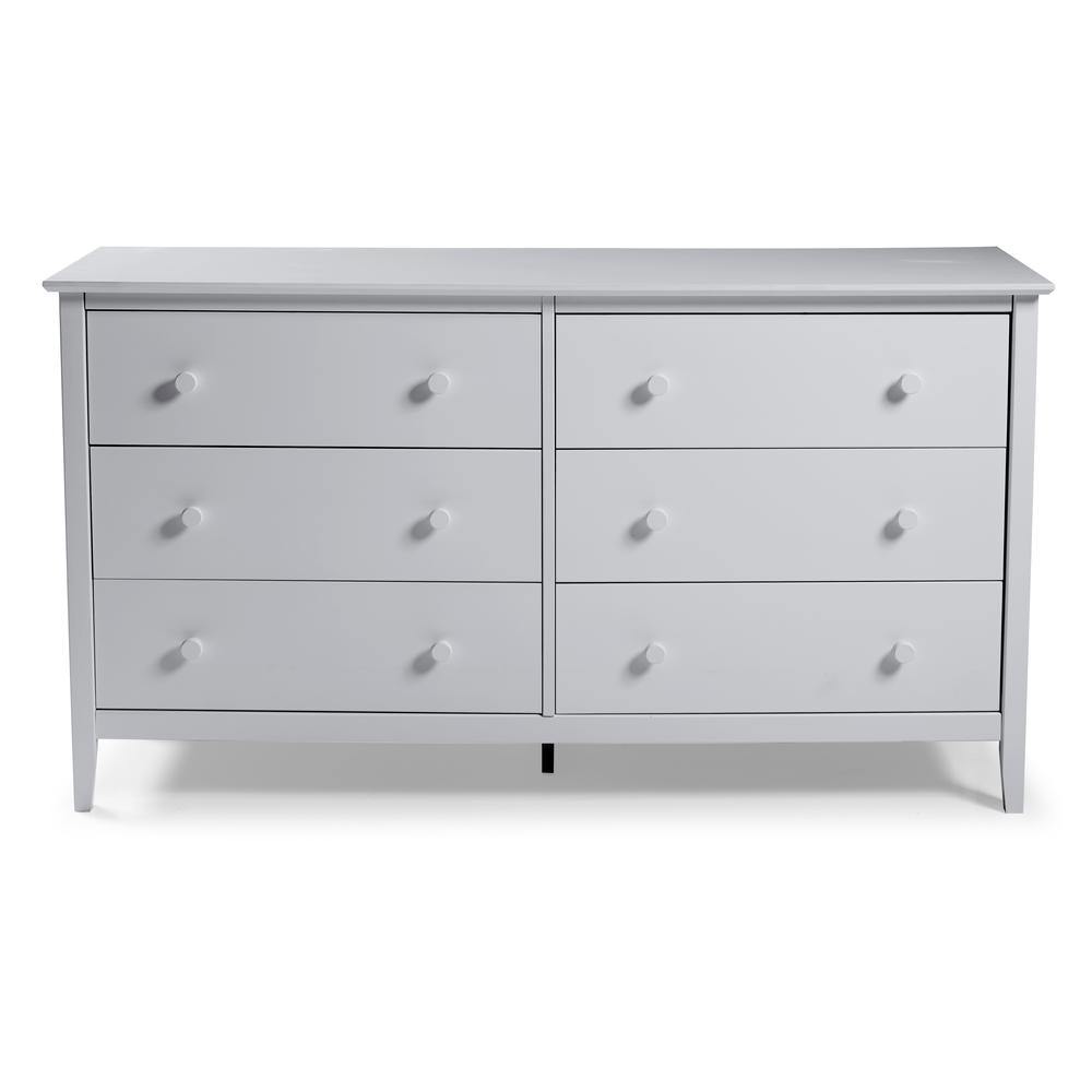 Simplicity 6-Drawer Dresser, Dove Gray. Picture 12
