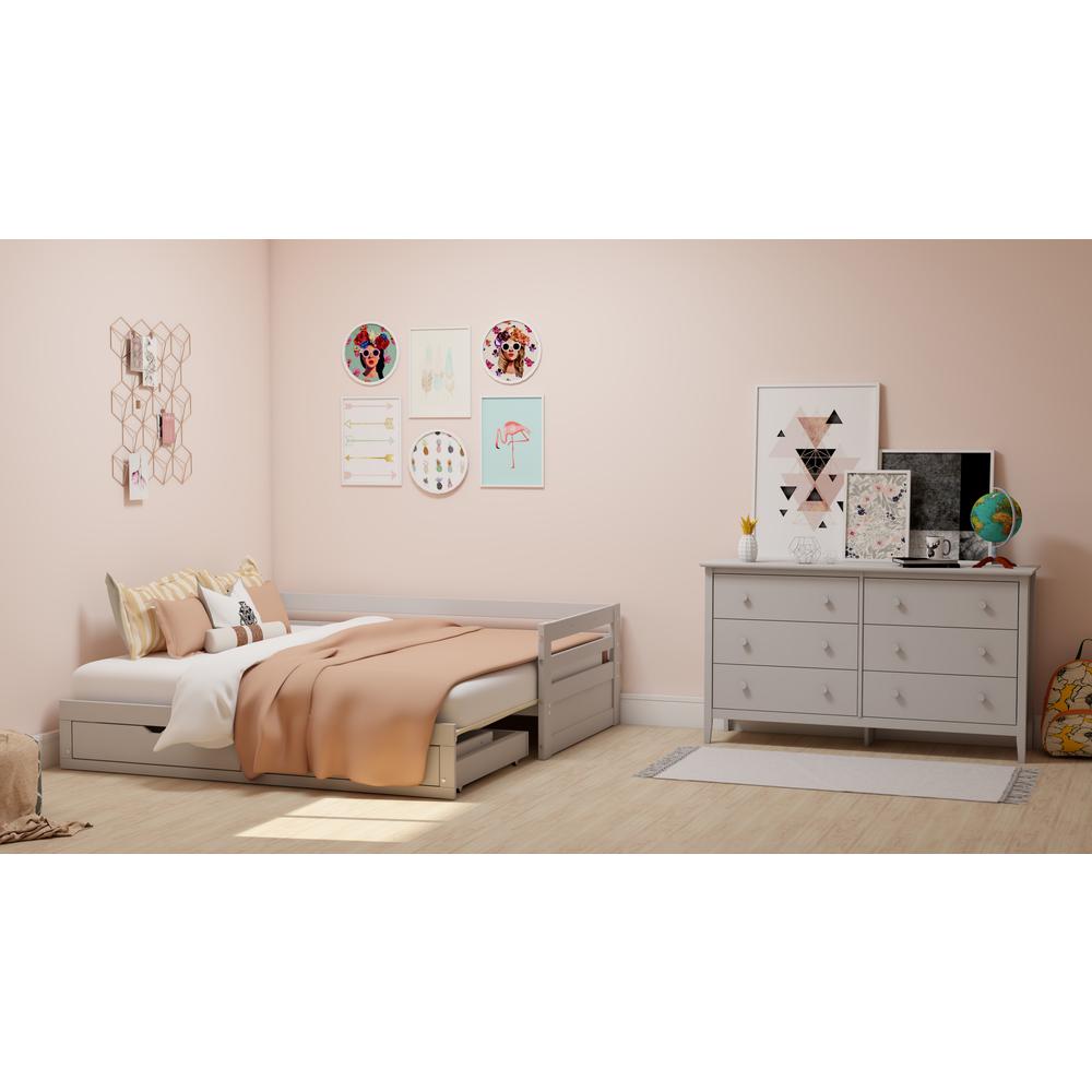 Simplicity 6-Drawer Dresser, Dove Gray. Picture 18