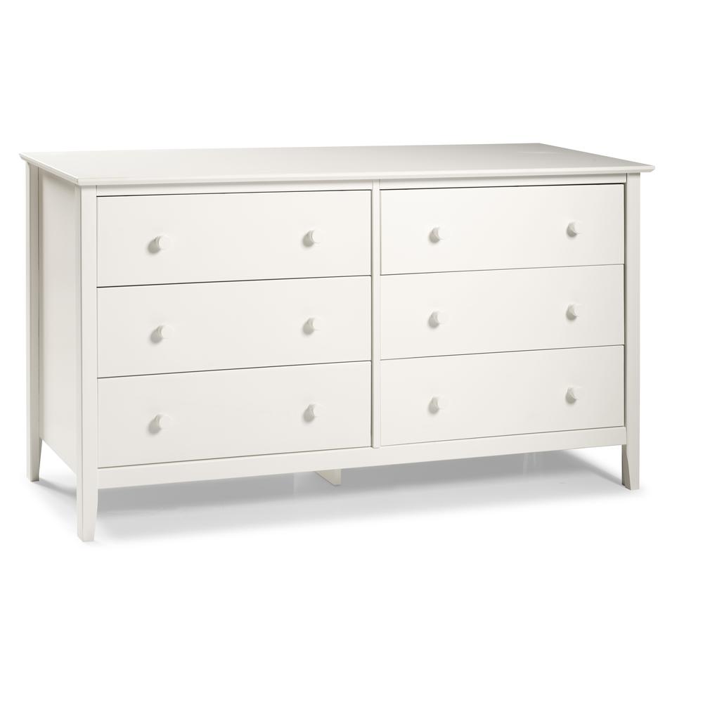 Simplicity 6-Drawer Dresser, White. Picture 8