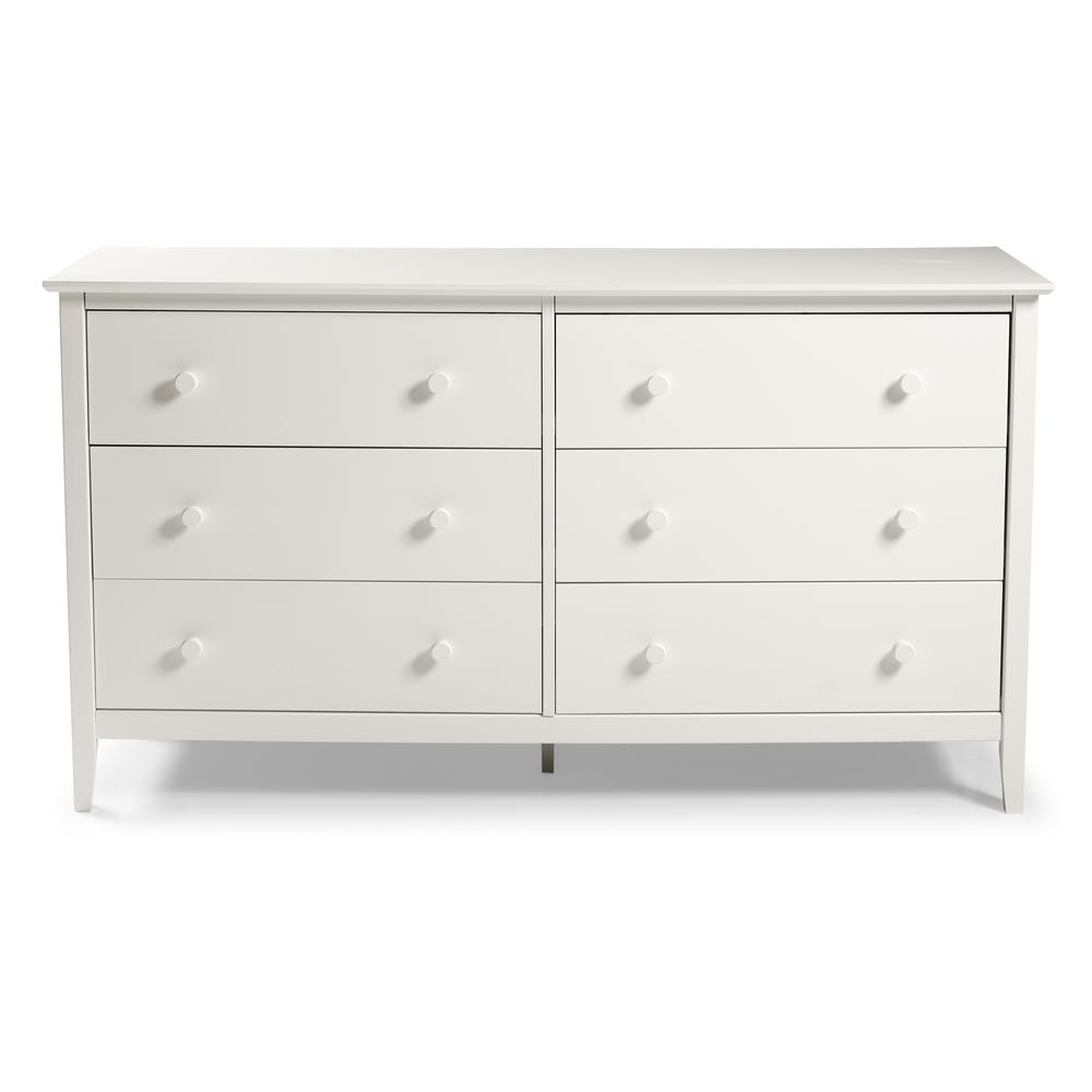 Simplicity 6-Drawer Dresser, White. Picture 10