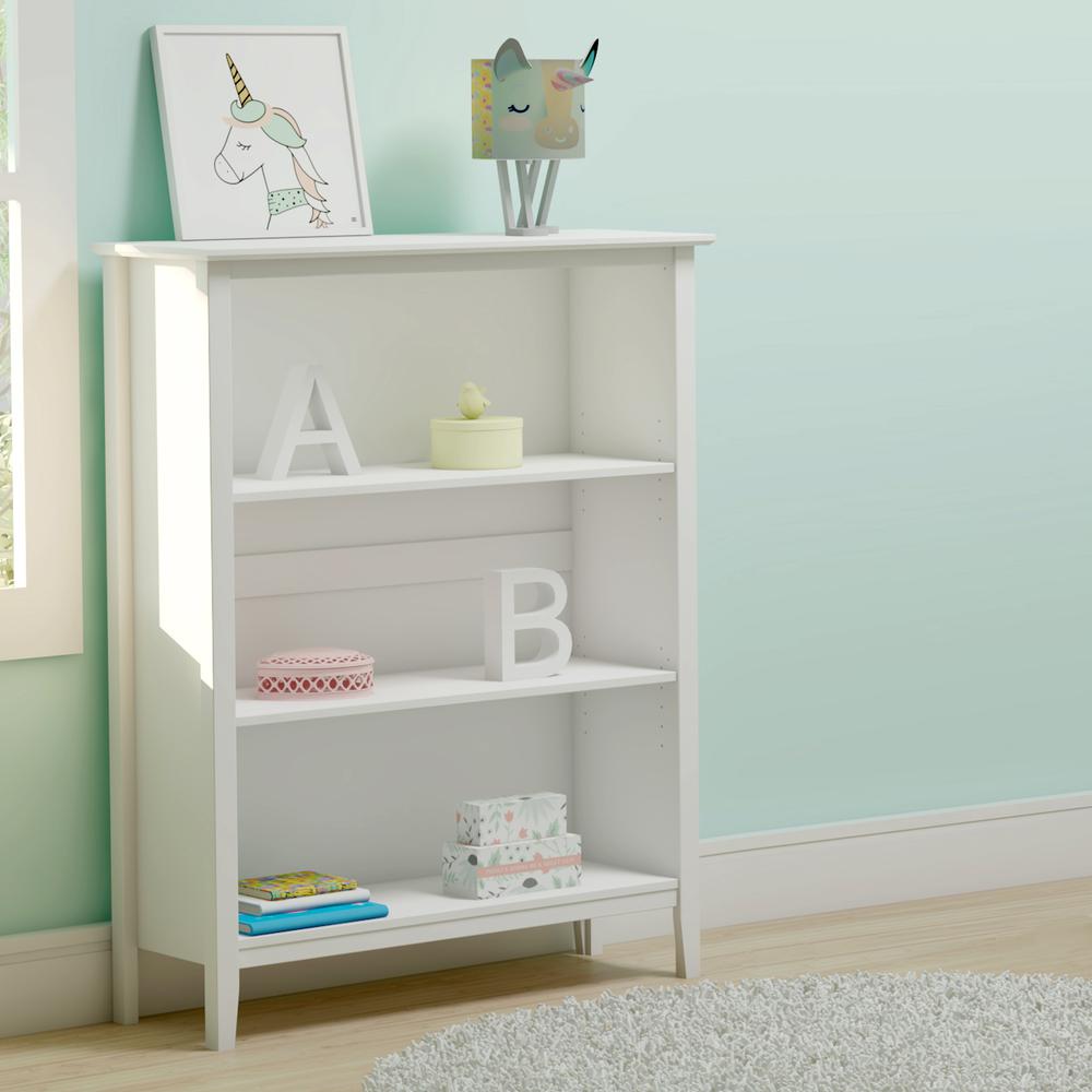 Simplicity Tall Bookcase, White. Picture 9