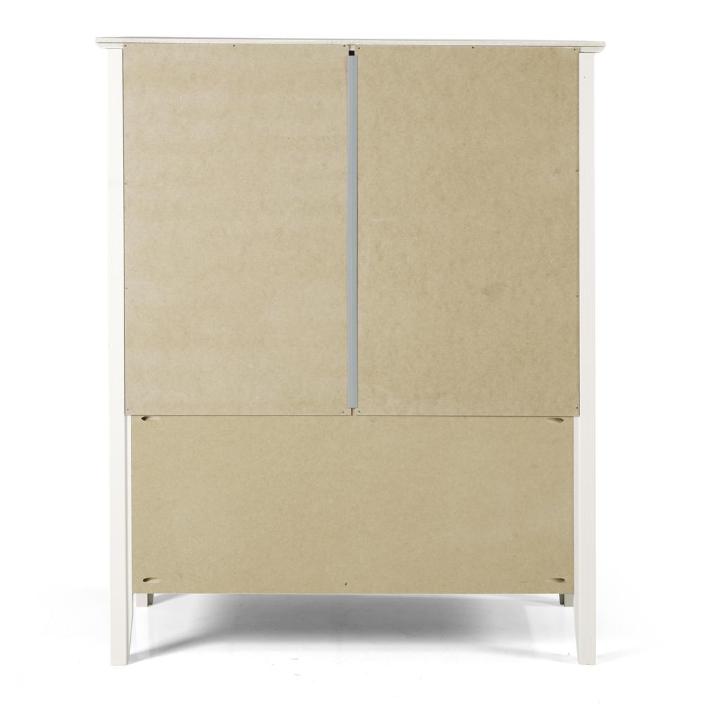 Simplicity Tall Bookcase, White. Picture 13