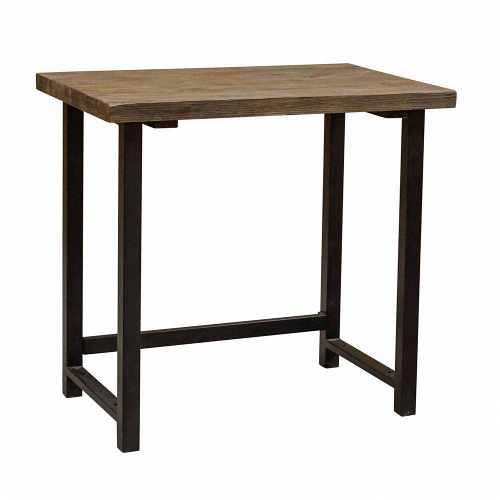 Pomona 32"W Small Metal and Solid Wood Desk. Picture 9
