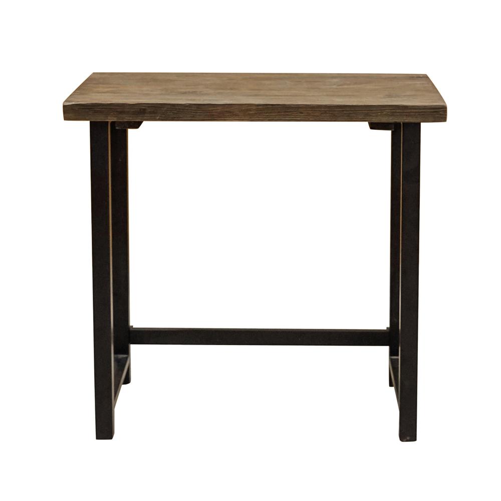 Pomona 32"W Small Metal and Solid Wood Desk. Picture 13
