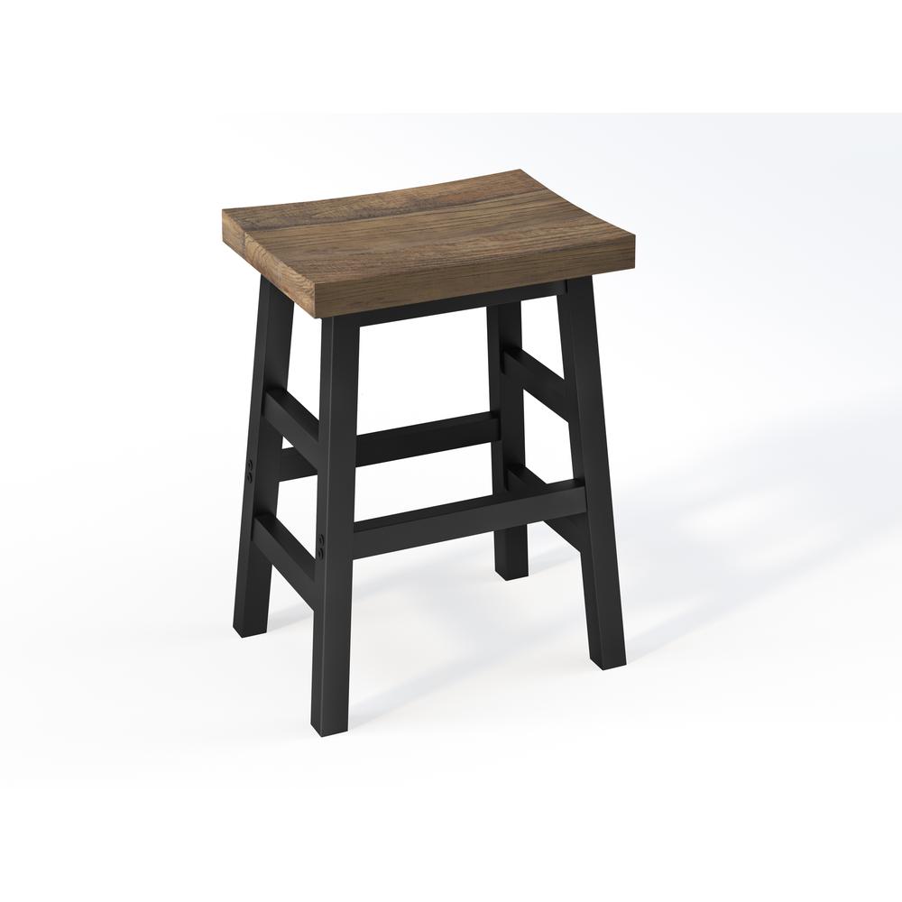 Pomona - Reclaimed Wood 26" Counter Stool with Metal Legs. Picture 1